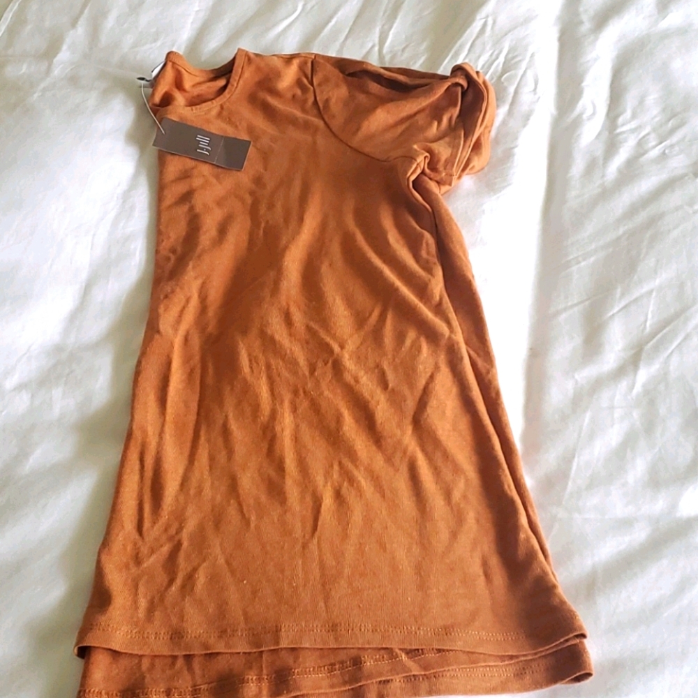 J Jill linen short sleeve top, cinnamon,  small